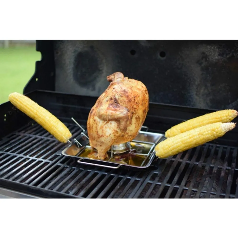 Grill Parts Zone Beer Can Chicken Includes Rack, Canister & Drip Pan