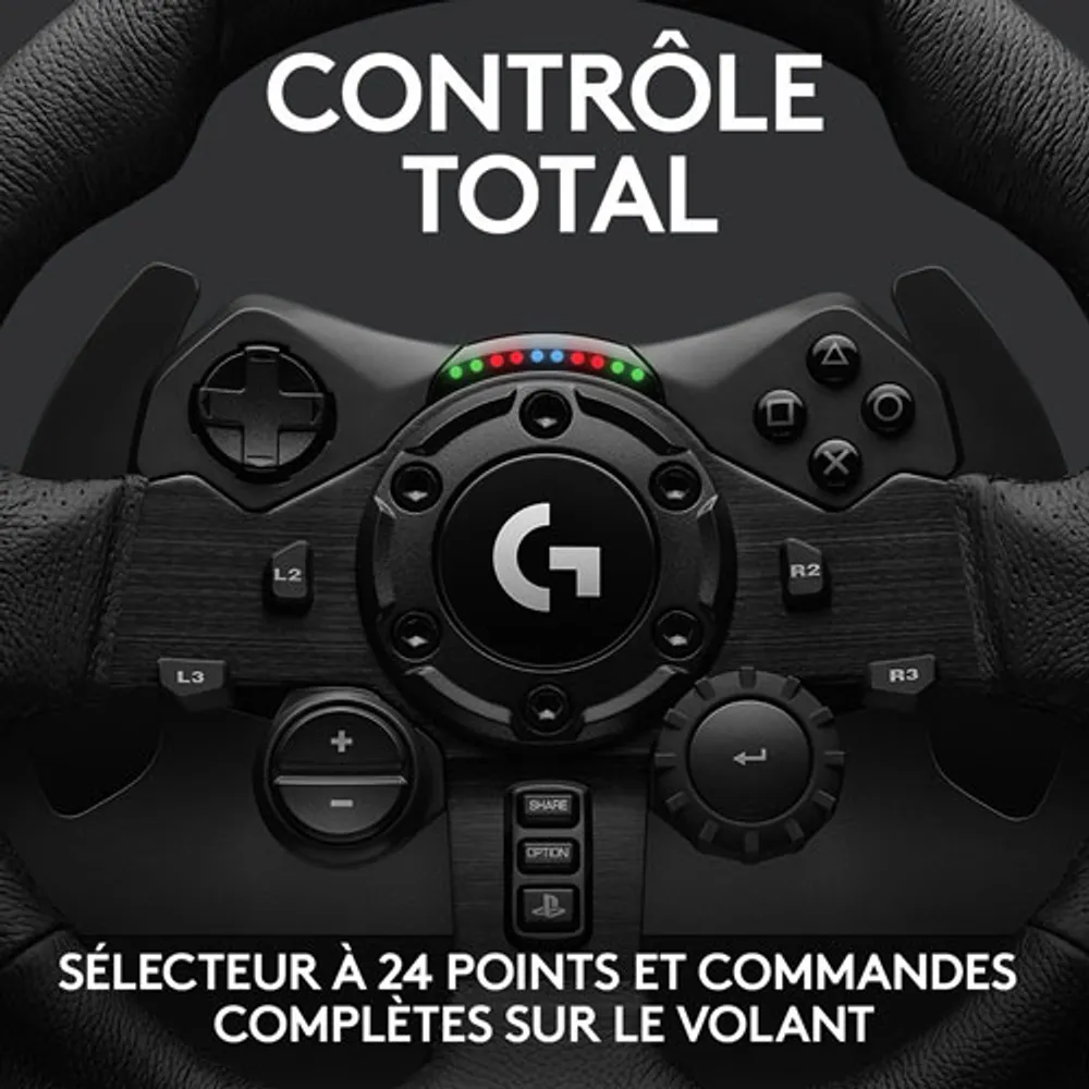 Logitech G923 True Force Racing Wheel for PlayStation 5/PC - Black