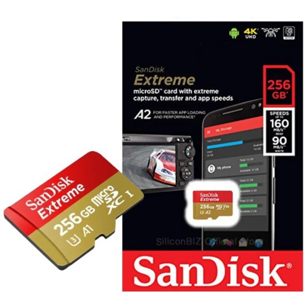 Sandisk extreme hotsell 256gb microsd