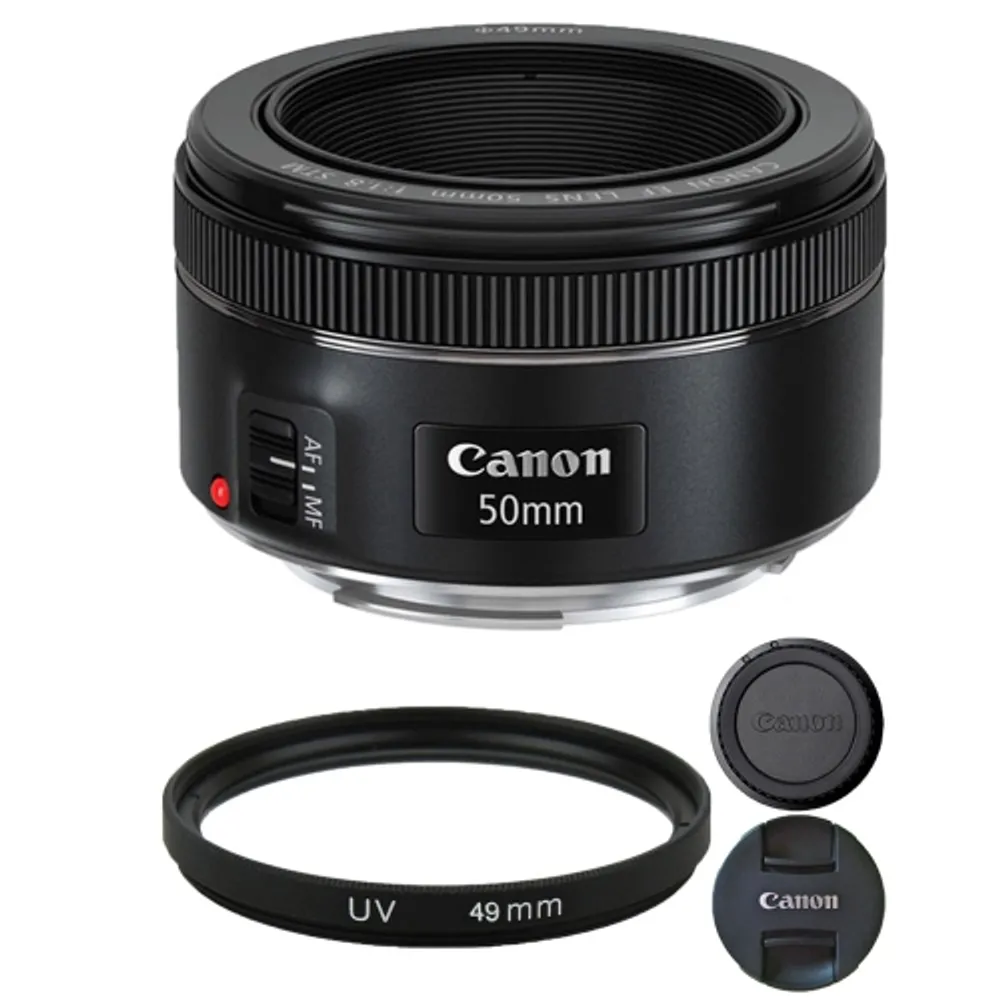 Canon EF 50mm f/1.8 STM Lens with 49mm UV Filter | Coquitlam Centre