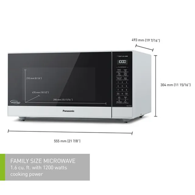 Panasonic 32l 1100w Microwave Black S/steel Nnst665bqpq