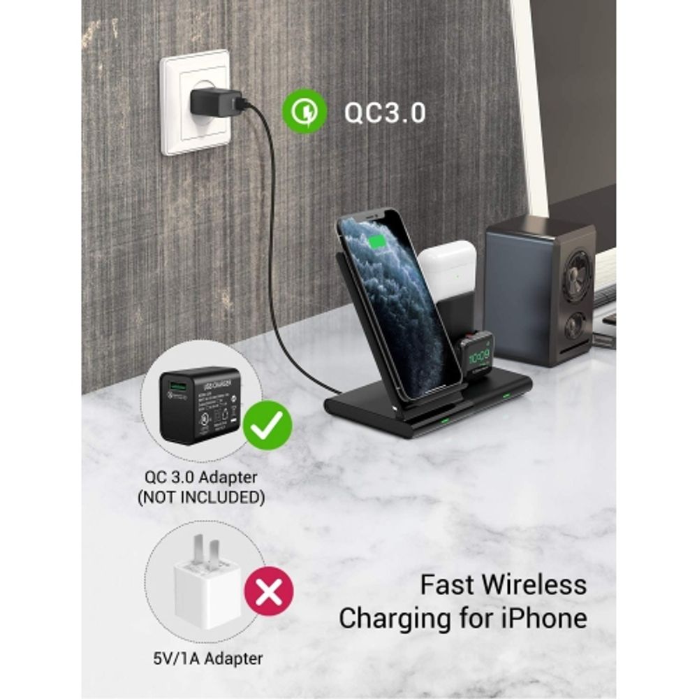 Seneo Wireless Charger, 3 in 1 Wireless Charging Station Bramalea