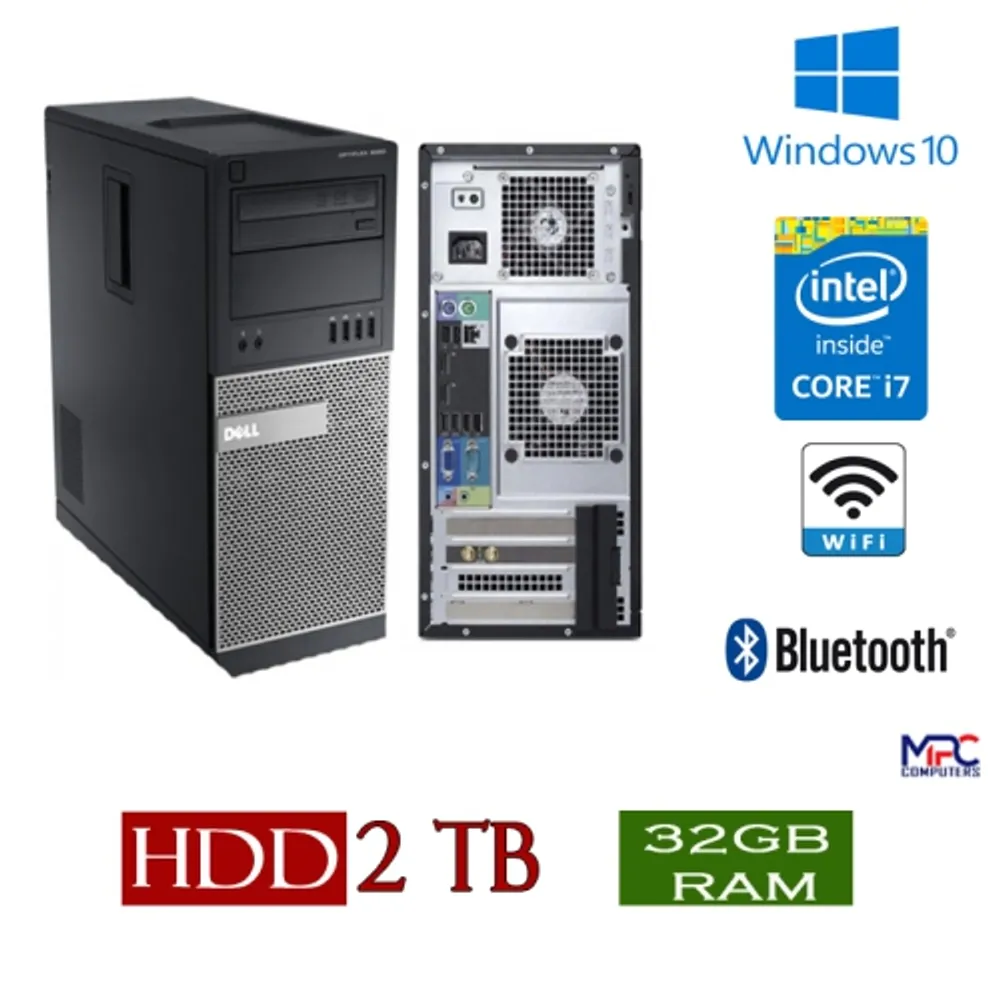 DELL Refurbished (Good) - Dell Optiplex 9020/7020 Tower Desktop PC