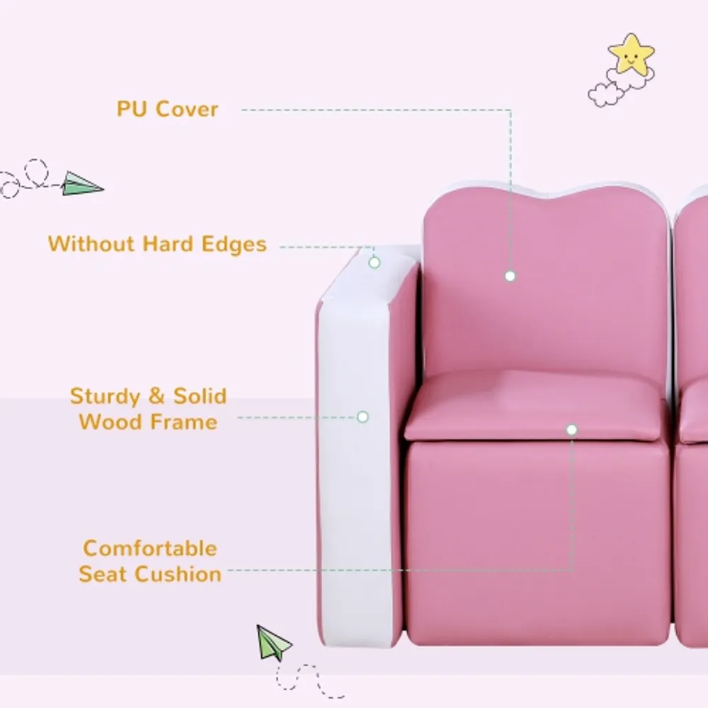 Kids sofa and chair set discount
