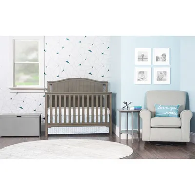 Forever Eclectic Hampton Flat Top 4-in-1 Convertible Crib - Dapper Grey ...