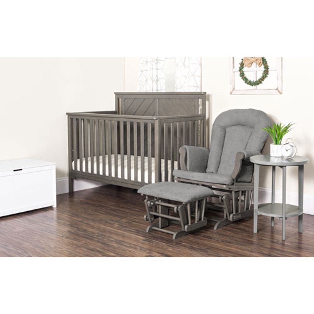 Forever Eclectic Hampton Flat Top 4in1 Convertible Crib Dapper Grey