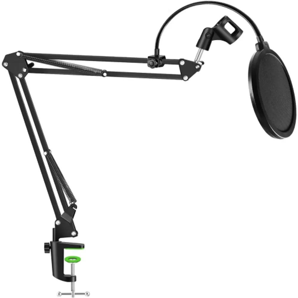 NAVOR Professional Microphone Stand with Pop Filter Heavy Duty Mic