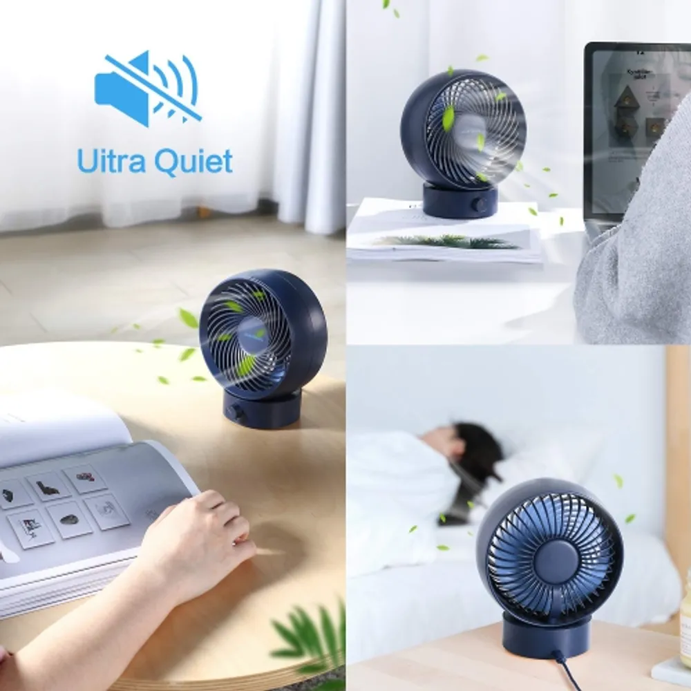HLD USB Desk Fan Small Personal Desktop Table Fan with Strong