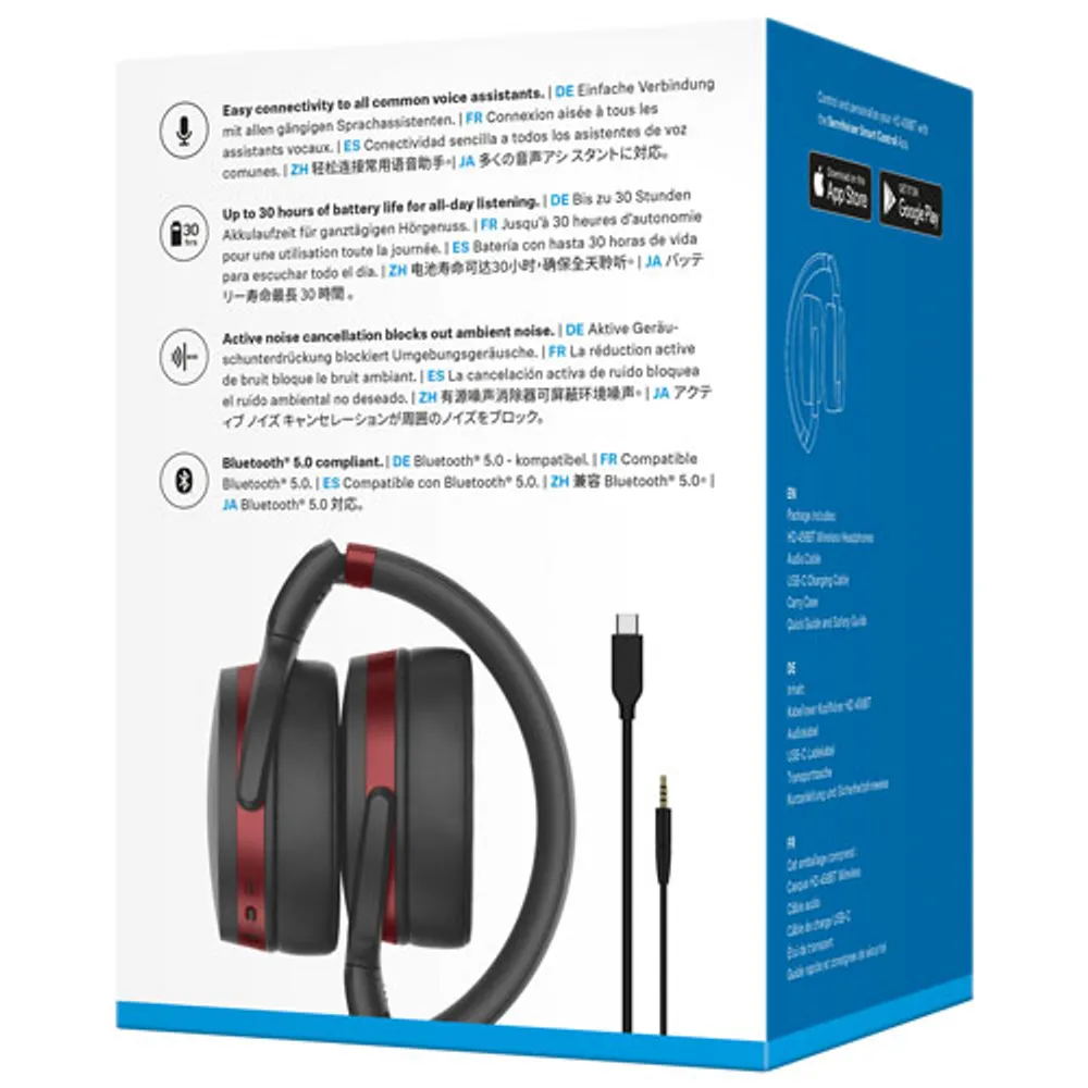 Sennheiser HD 458BT Over-Ear Noise Cancelling Bluetooth Headphones