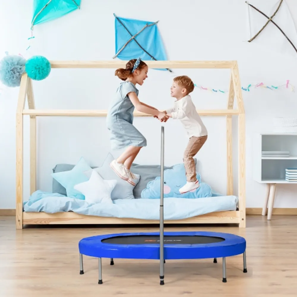 COSTWAY Goplus Foldable Trampoline Double Mini Kids Fitness