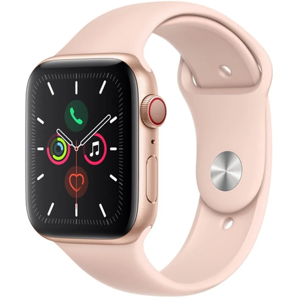 Apple Watch Series 5 (GPS + Cellular) 44mm Gold Aluminum with Pink