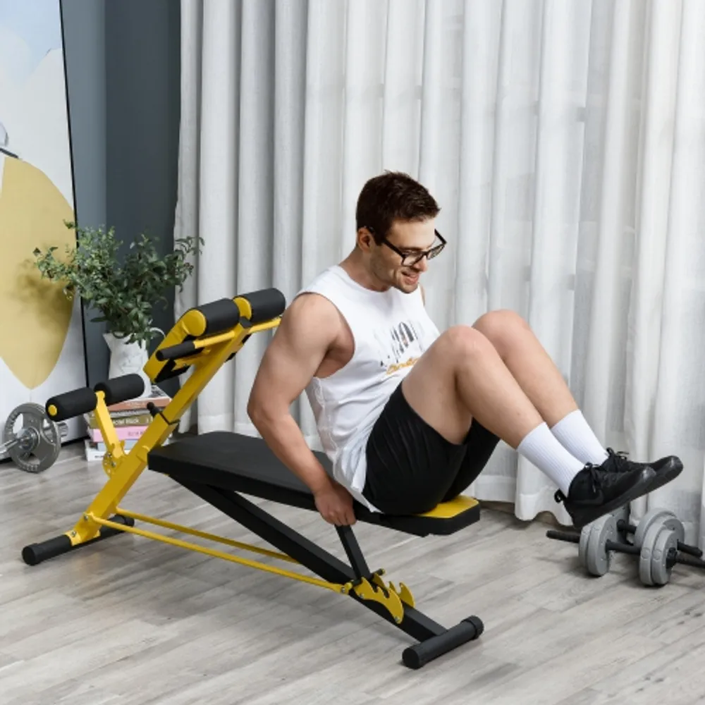 Sit Up Hyperextension Bench