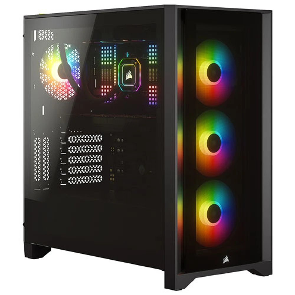 Corsair iCUE 4000X RGB Mid-Tower ATX Computer Case | Upper