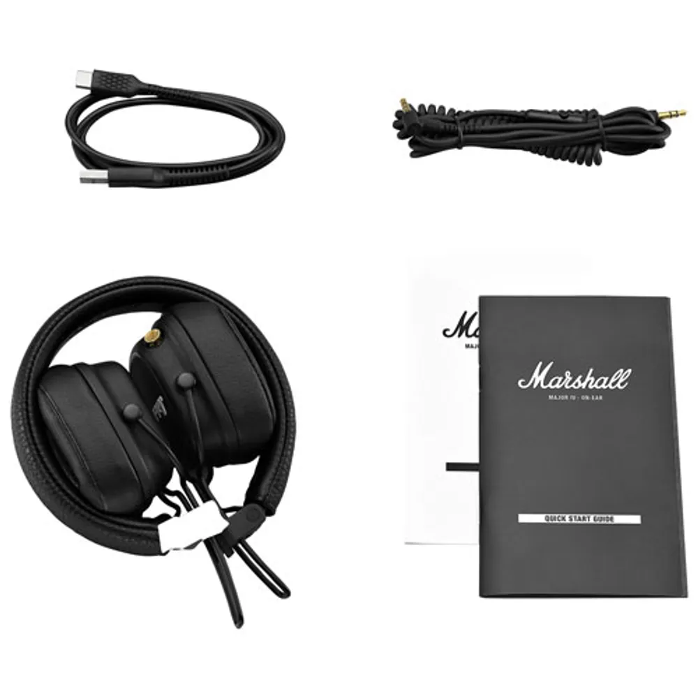 Marshall Major IV On-Ear Bluetooth Headphones - Black | Bramalea 