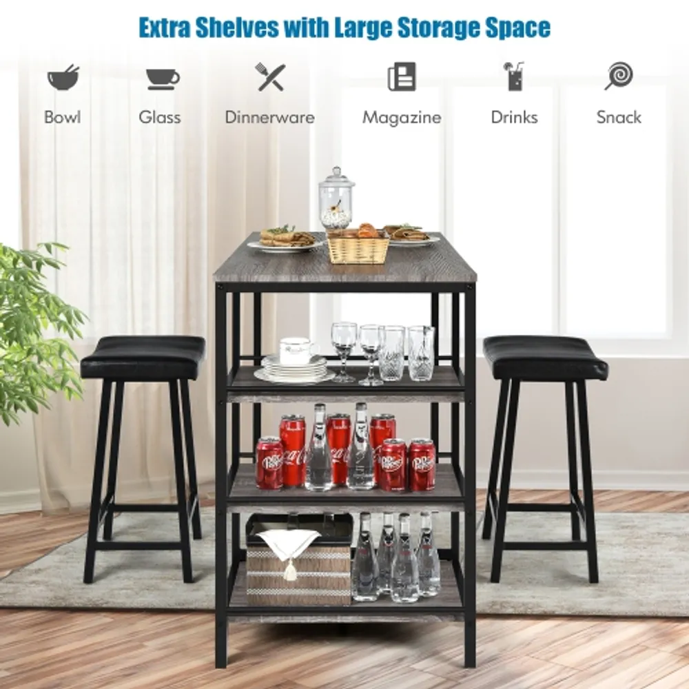Costway 3 piece bar table shop set