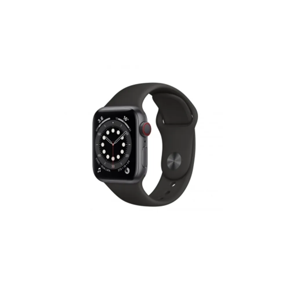 Apple Watch Series 6 (GPS + Cellular) 40mm Space Gray Aluminum with Black  Sand Sport Band - New In Box