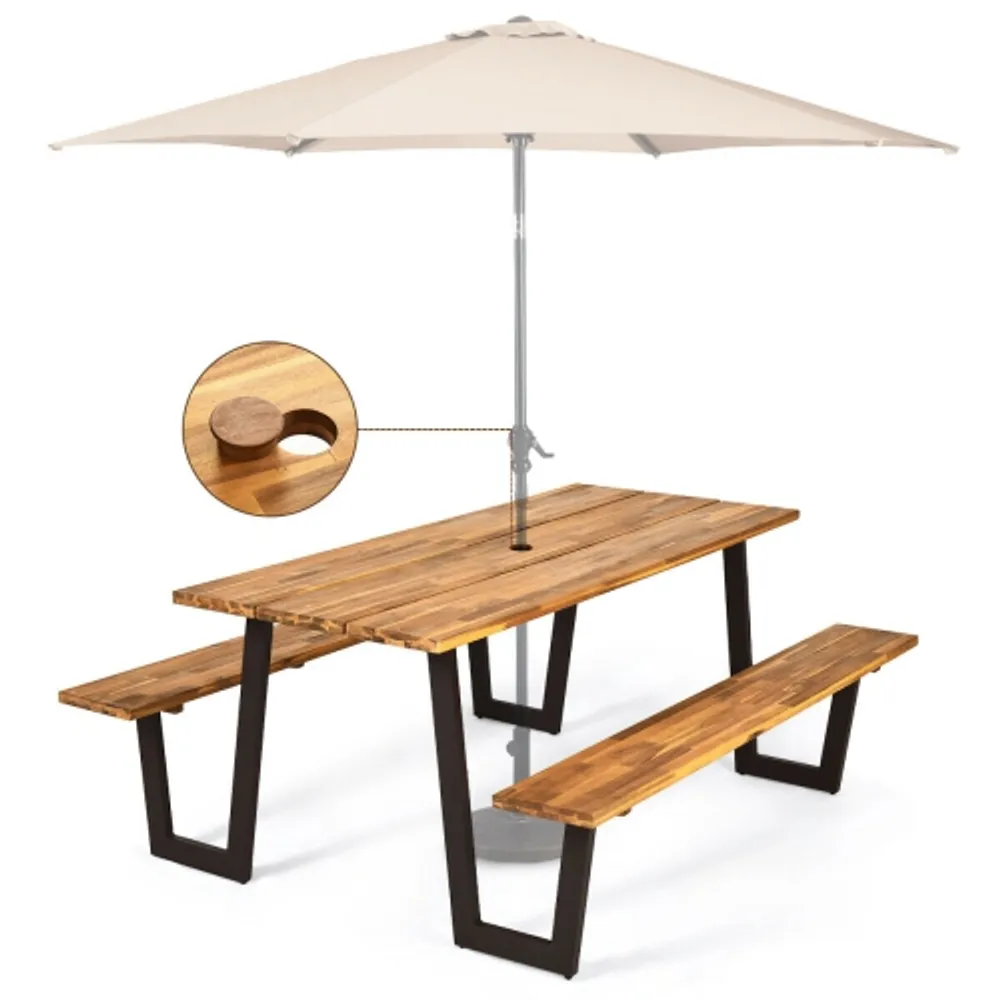 Gymax picnic 2025 table