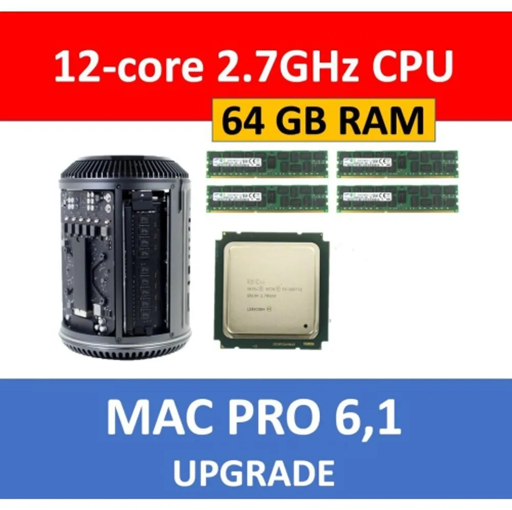 Refurbished (Excellent) - Apple Mac Pro A1481 Mini Tower- ME253LL/A -  Intel(R) Xeon(R) CPU E5-1650 v2 @ 3.50GHz -32GB RAM - 256GB SSD-