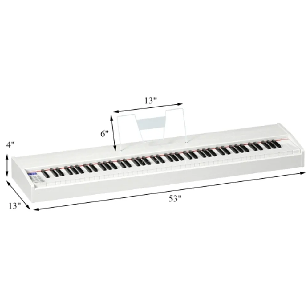 Gymax 88 shop key digital piano