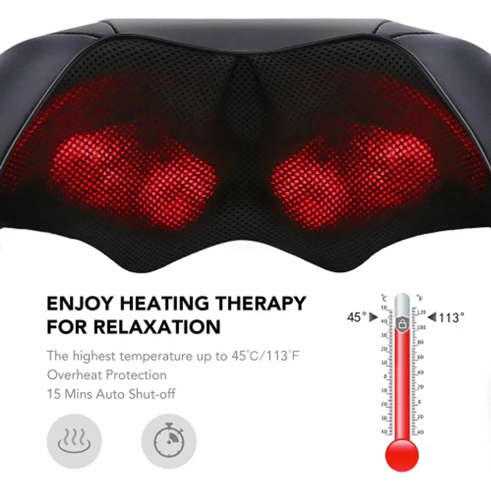 Naipo shiatsu pillow clearance massager with heat