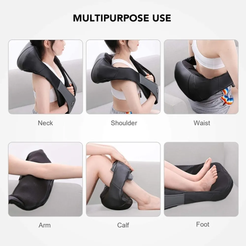 Naipo Shoulder and Neck Massager with Shiatsu Kneading Massage and