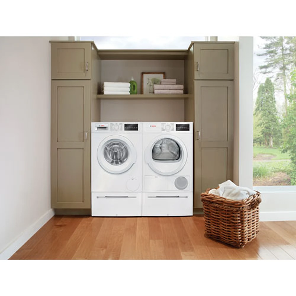 Bosch washer top dryer pedestal drawer
