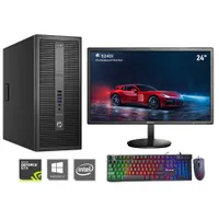 HP Refurbished (Good) - Gaming Desktop with Monitor - HP EliteDesk