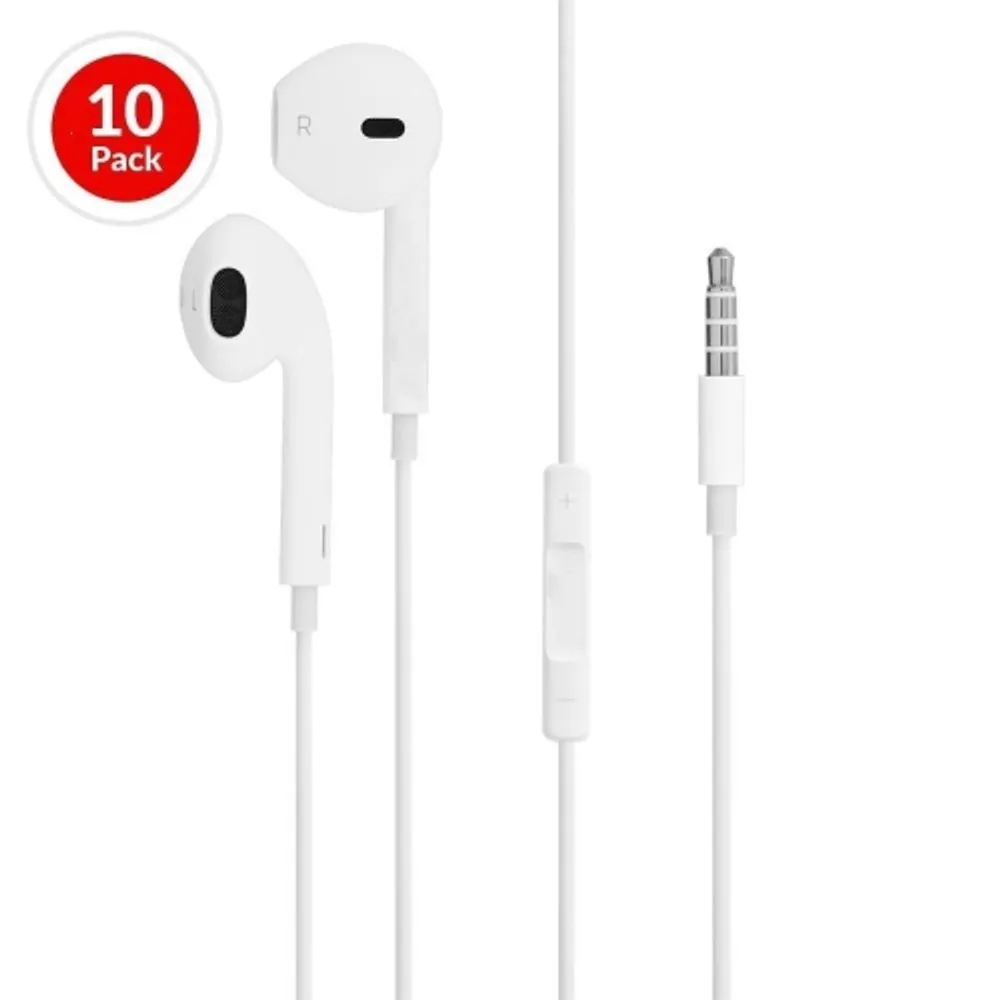 SAMA 10 Pack iPhone Earbuds Headphones Earphones with 3.5mm