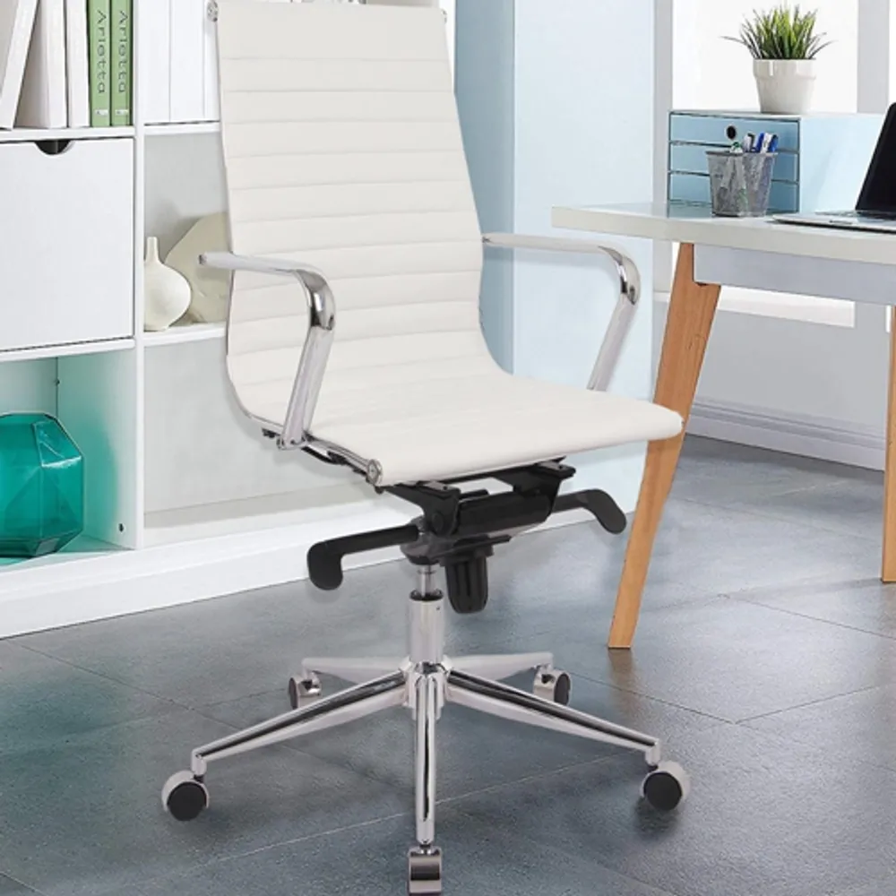 High back ribbed online office chair