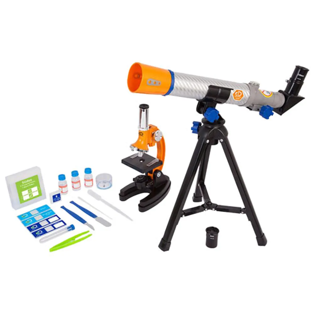 Discovery 40 x 500mm Refracting Telescope & 100x900x Microscope Set