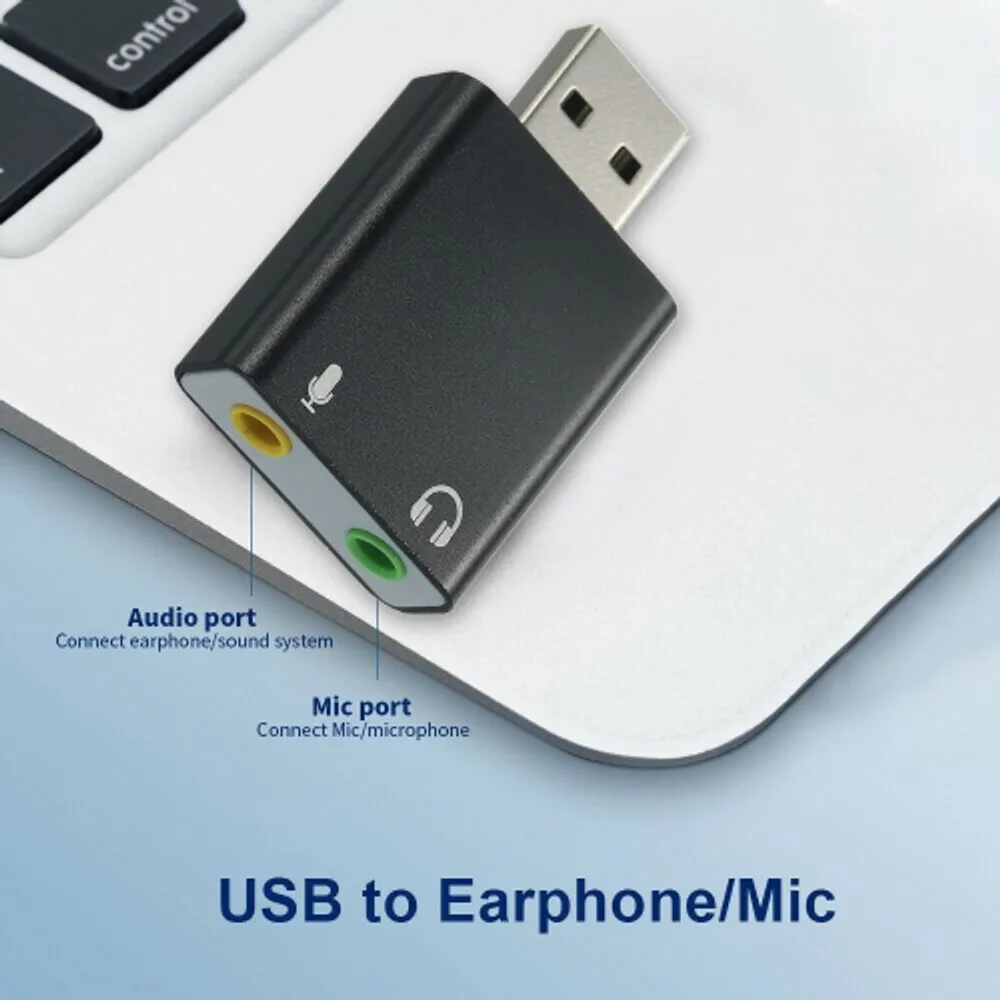 ISTAR PC USB Sound Card Audio Interface Adapter USB To Aux Jack