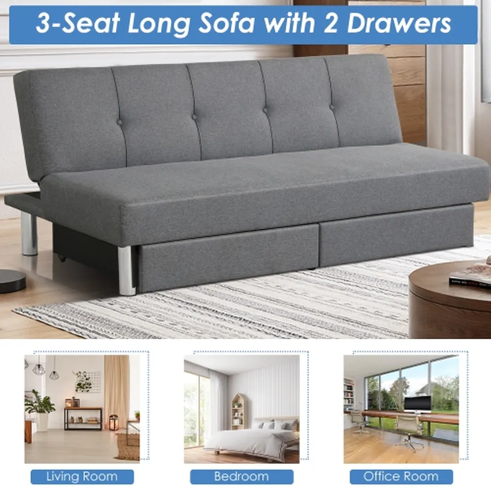 Convertible top futon sofa