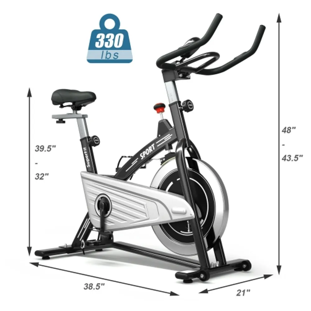 Gymax indoor cycling bike exercise cycle trainer fitness cardio workout lcd display 2025