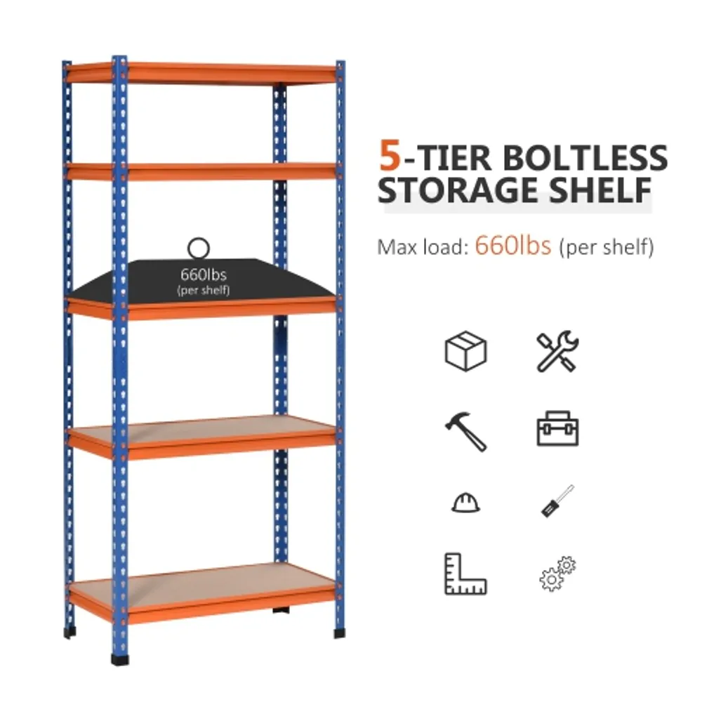 Metal frame top storage shelves