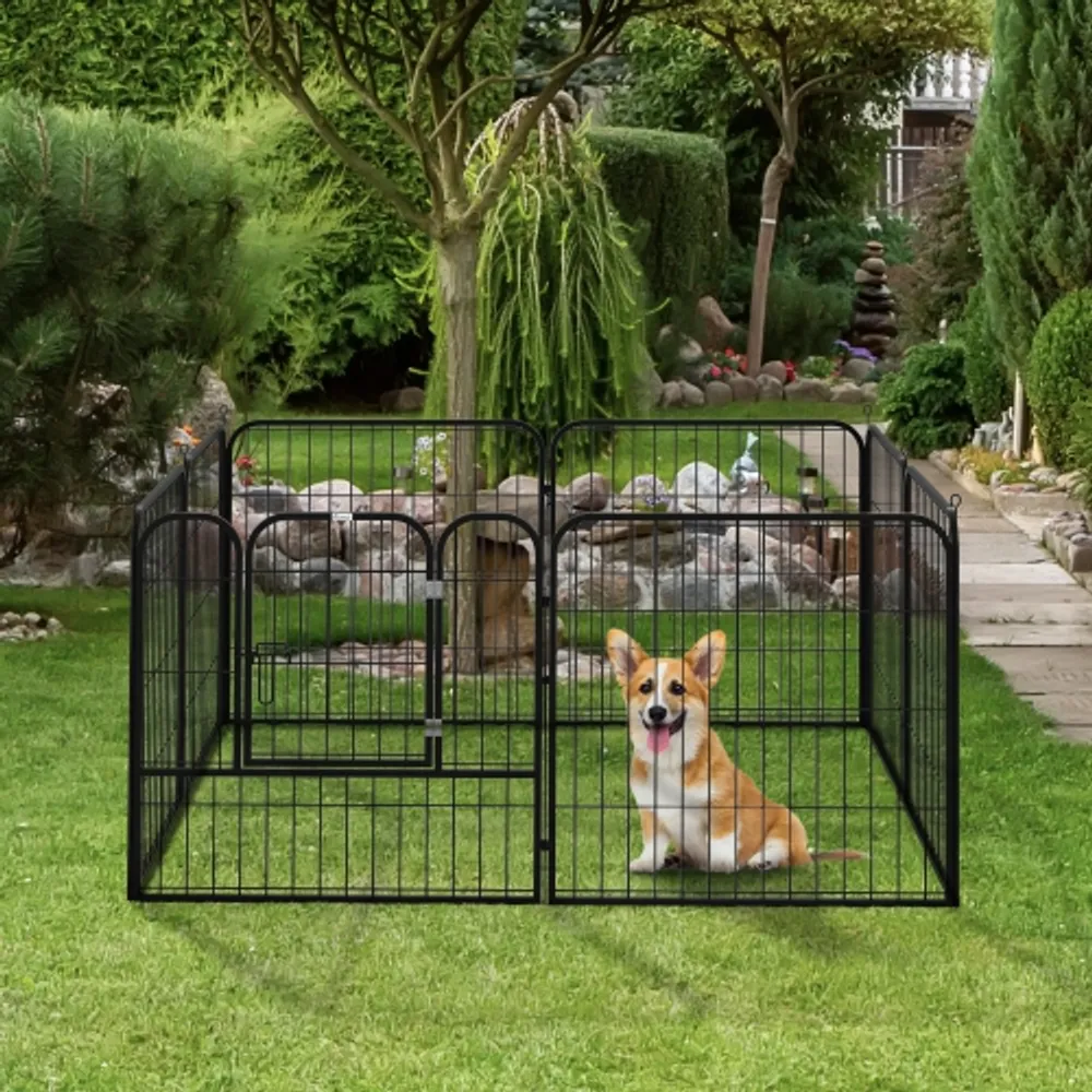 Metal play yard for dogs discount