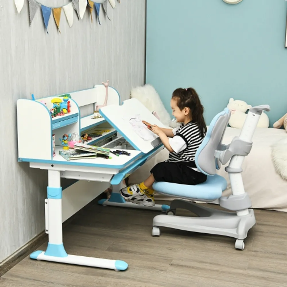Kids study desk sales chair