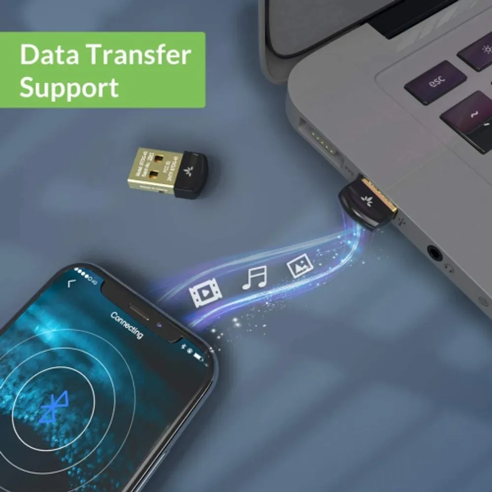 Avantree Bluetooth 5.0 USB Adapter Dongle Compatible with
