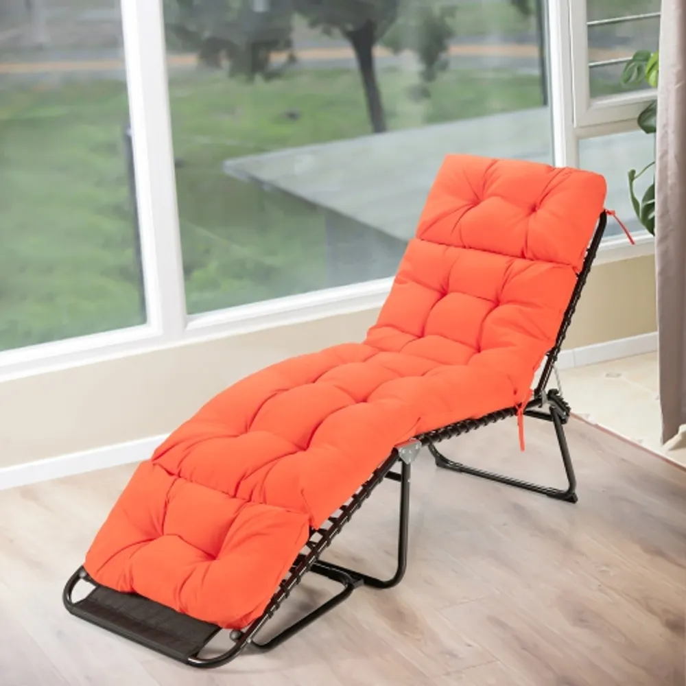 Orange chaise lounge indoor cheap