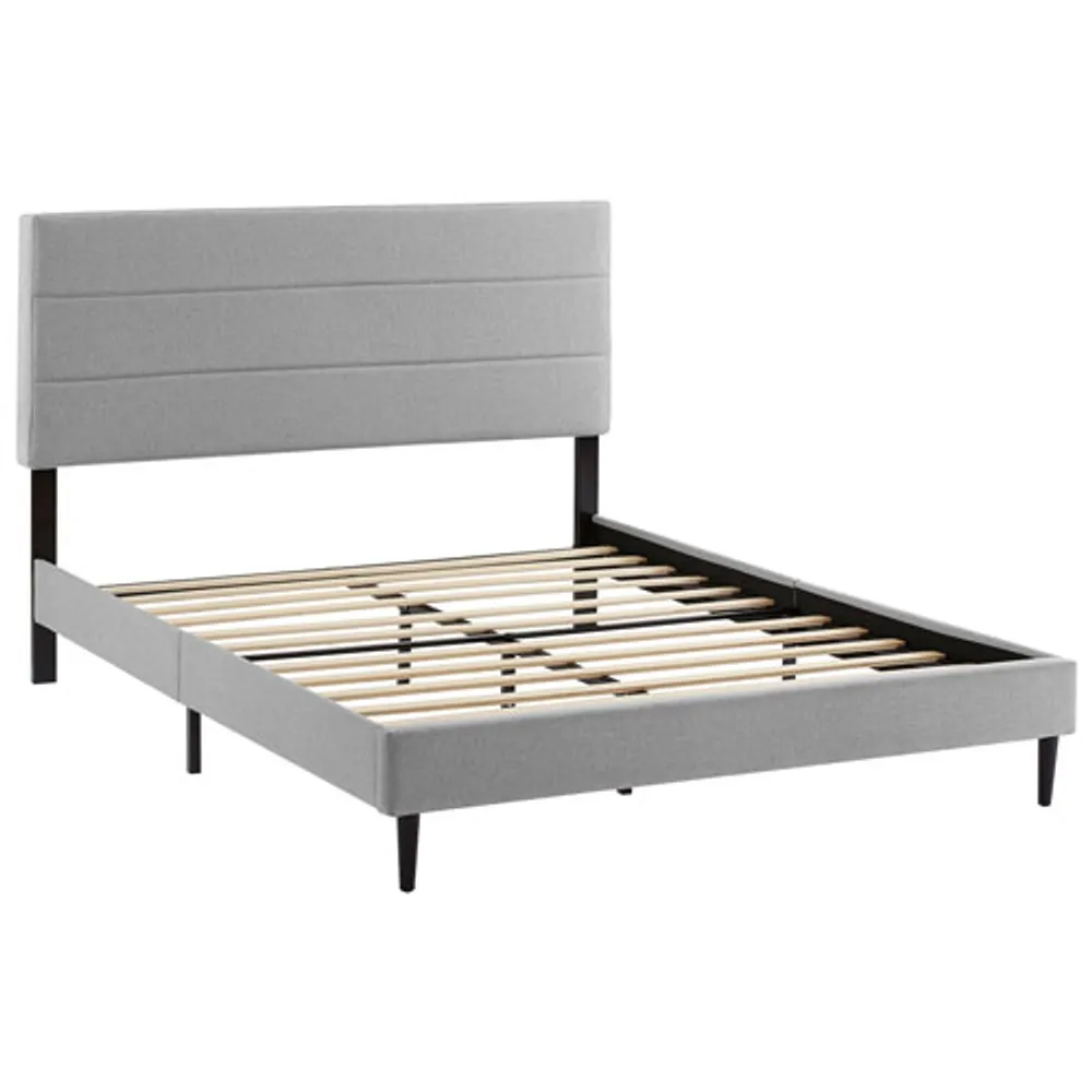 Alexis Transitional Upholstered Platform Bed Queen