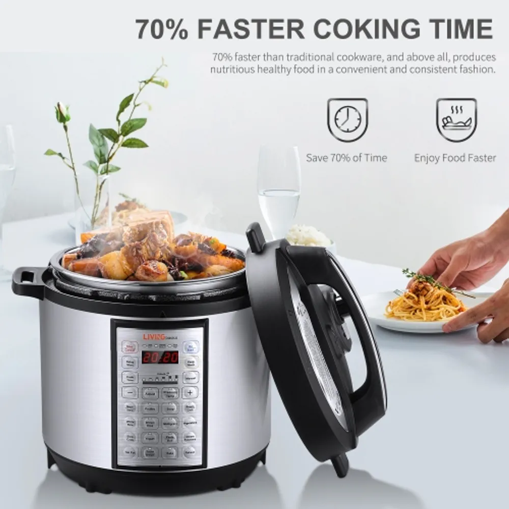 Electric pressure cooker with top stainless steel inner pot