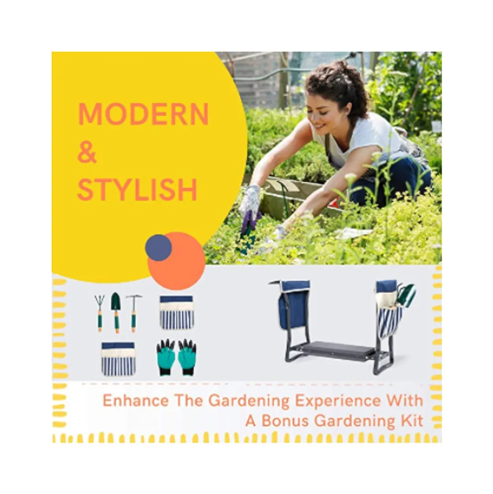 Ergonomic garden outlet kneeler and seat
