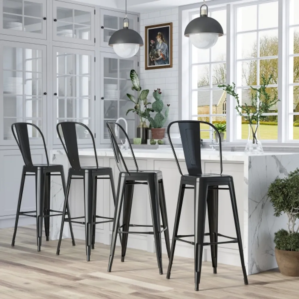 Set of 4 kitchen stools top