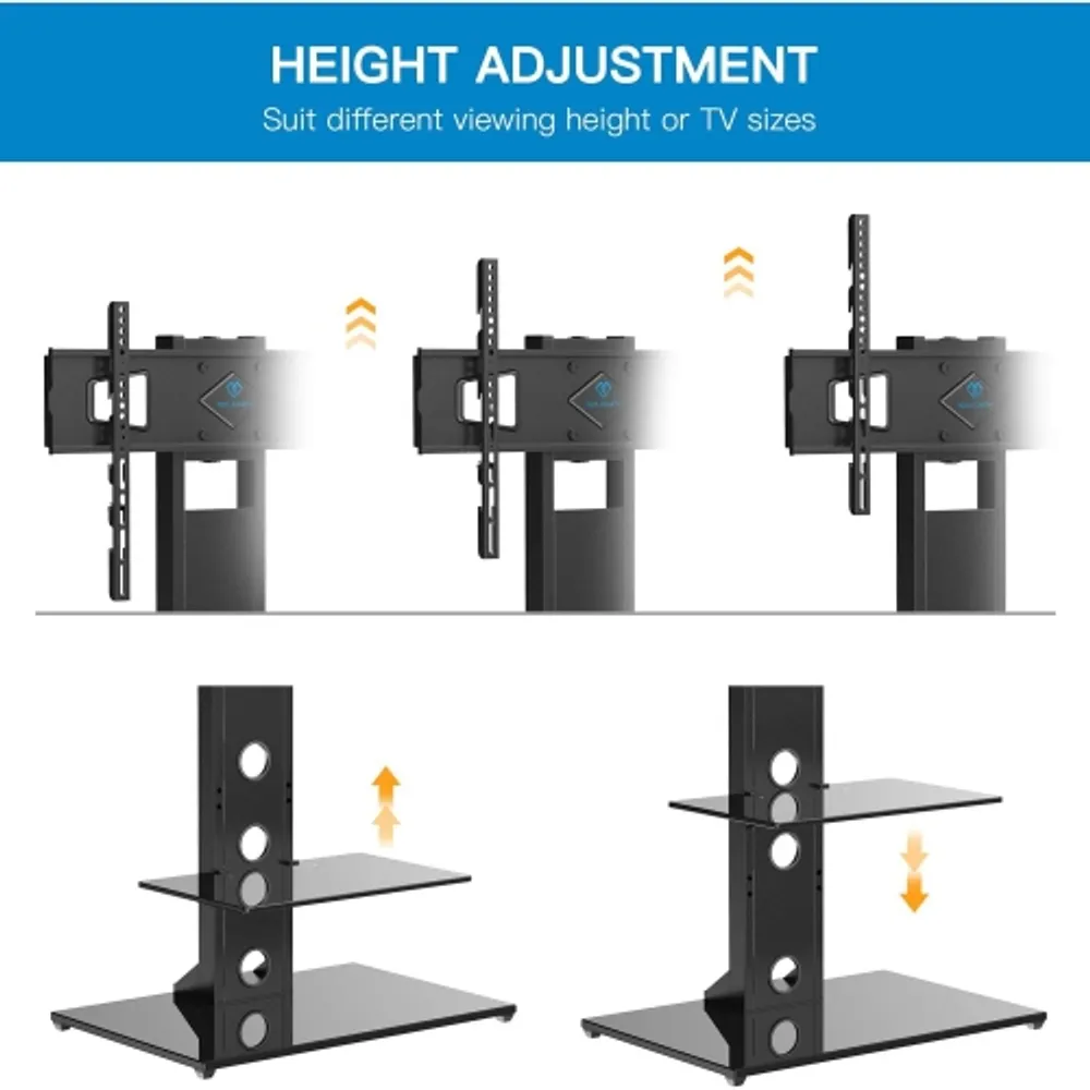 Perlesmith swivel sales floor tv stand