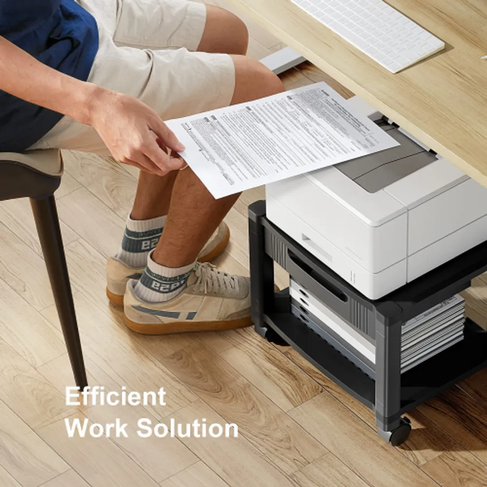 Printer shelf shop under desk