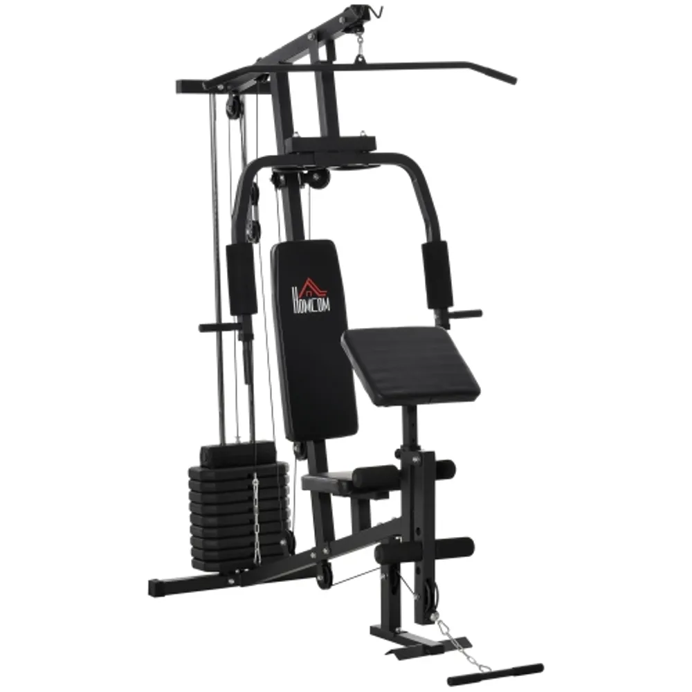 Soozier Multifunction Home Power Exercise Gym System Weight