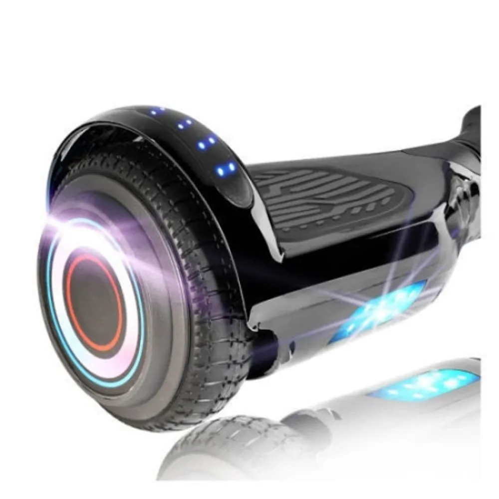 Xprit C1 Plus Chrome Hoverboard with Bluetooth Speaker Black