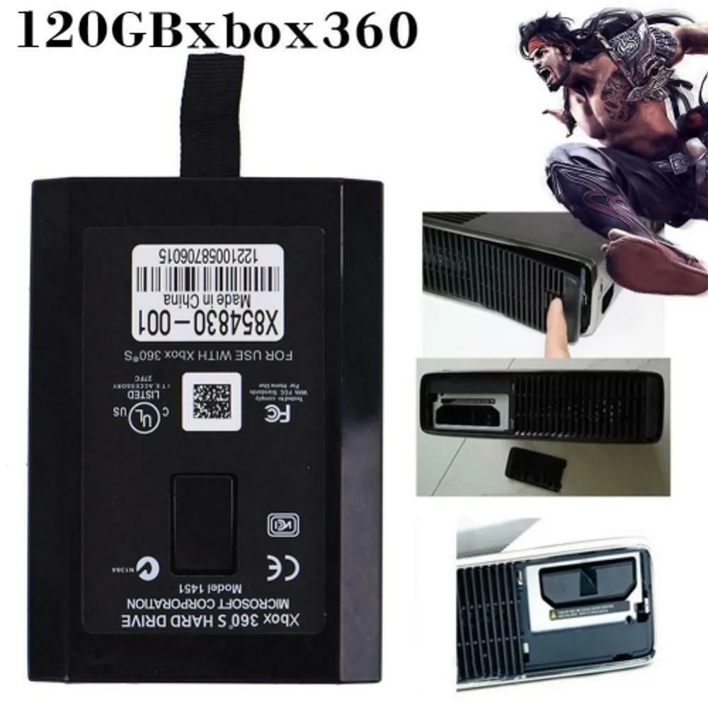 UNBRANDED 120GB Internal HDD Hard Drive Disk for Xbox 360 E Xbox