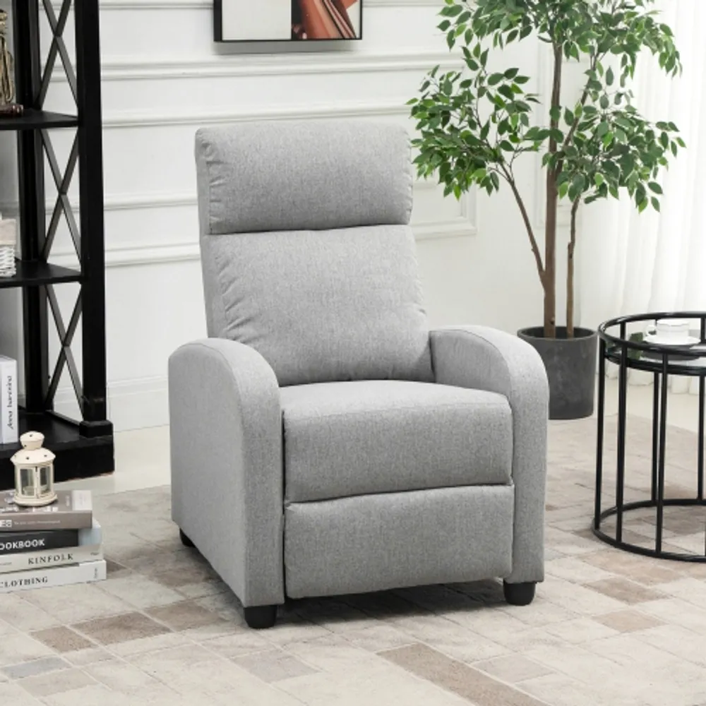 Fdw recliner chair leather single modern sofa home theater seating for living room sales