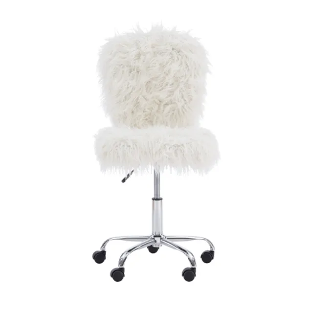 Linon Maybell Wood Upholstered Office Chair Light Gray