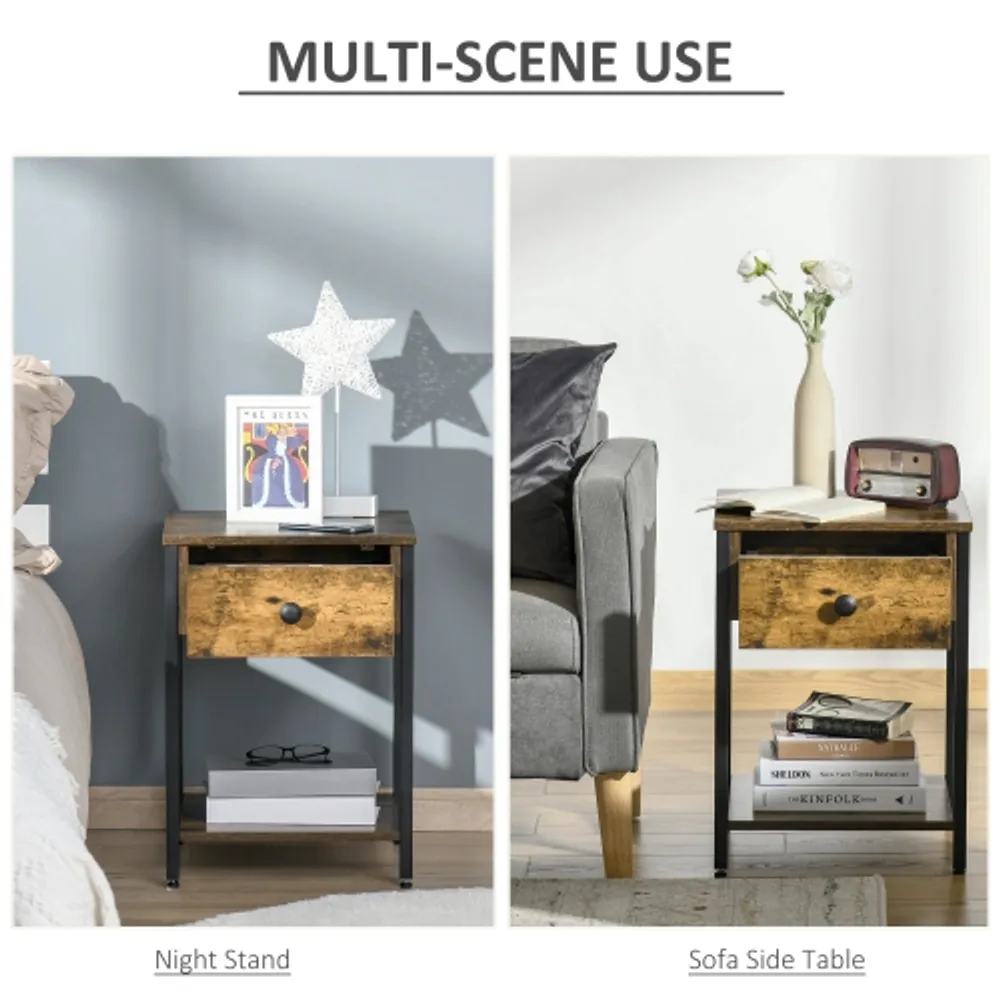 Vasagle top industrial nightstand